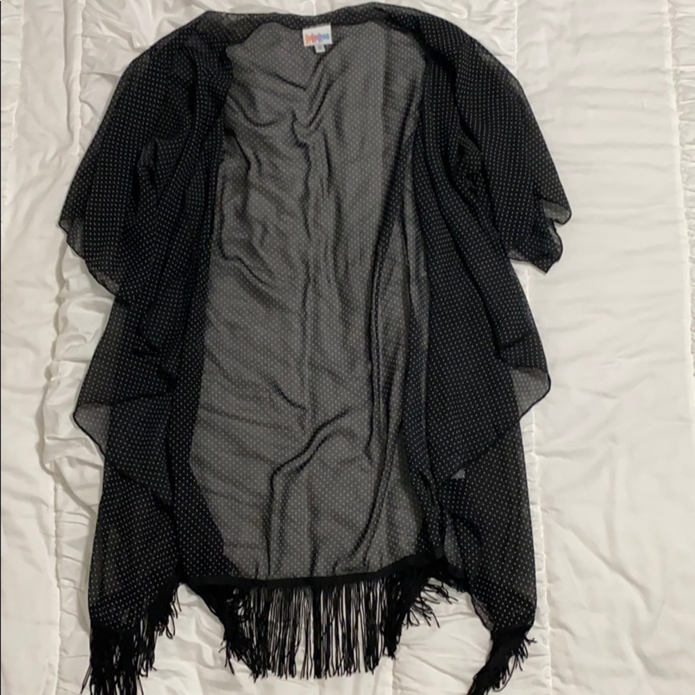 Lularoe Monroe black with white polka dots